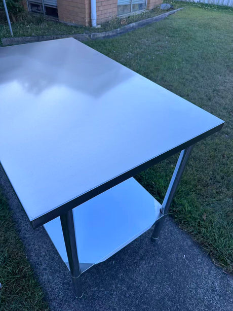 1219 x610 x900 340KG Premium Range 1.5mm SS304 Heavy Duty Top Stainless Steel Benches EZ Stainless Pty Ltd