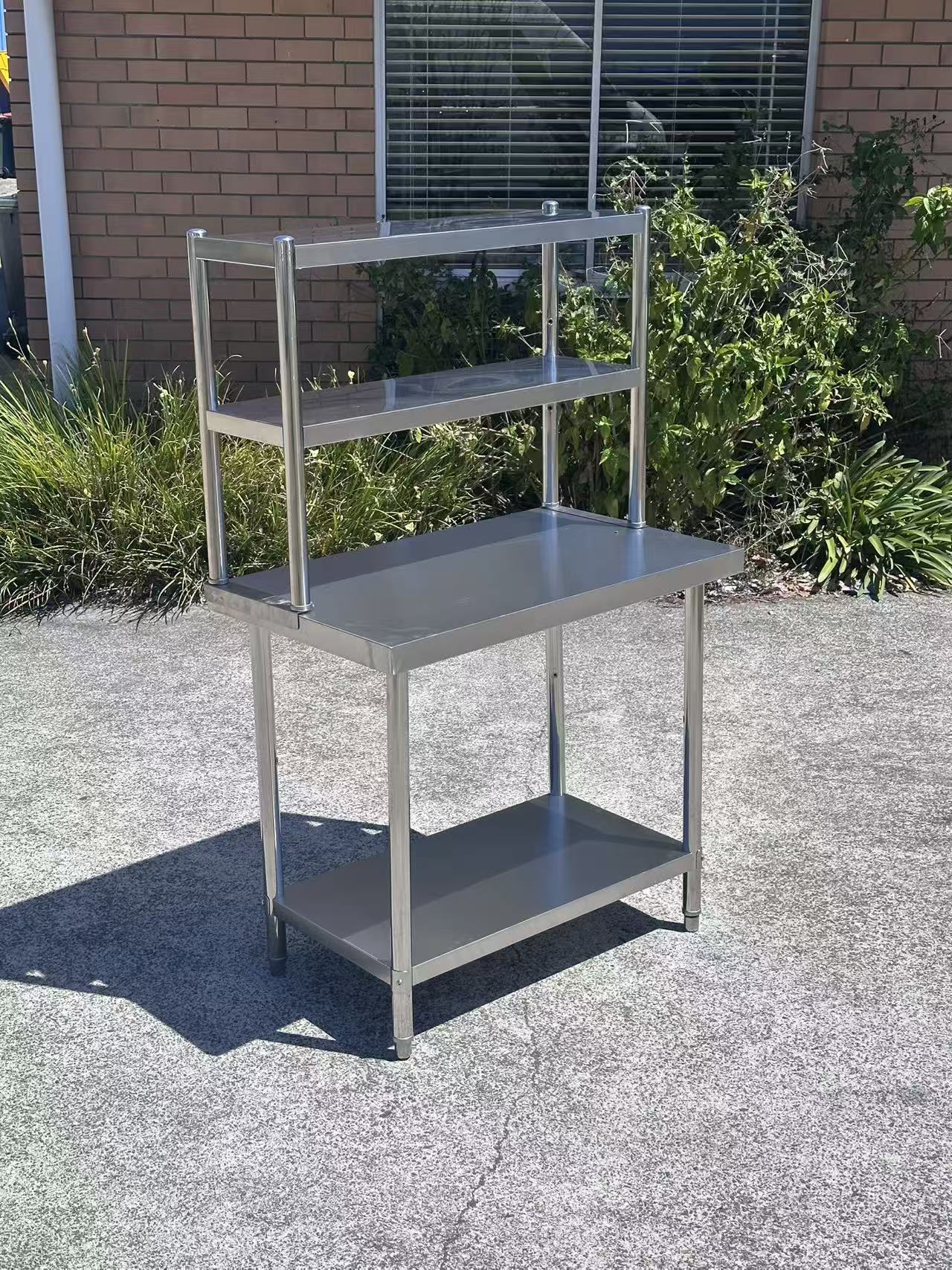 1200x600x900 + 1200x320x700 Combo Deal. Stainless steel bench with top shelf. EZ Stainless Pty Ltd