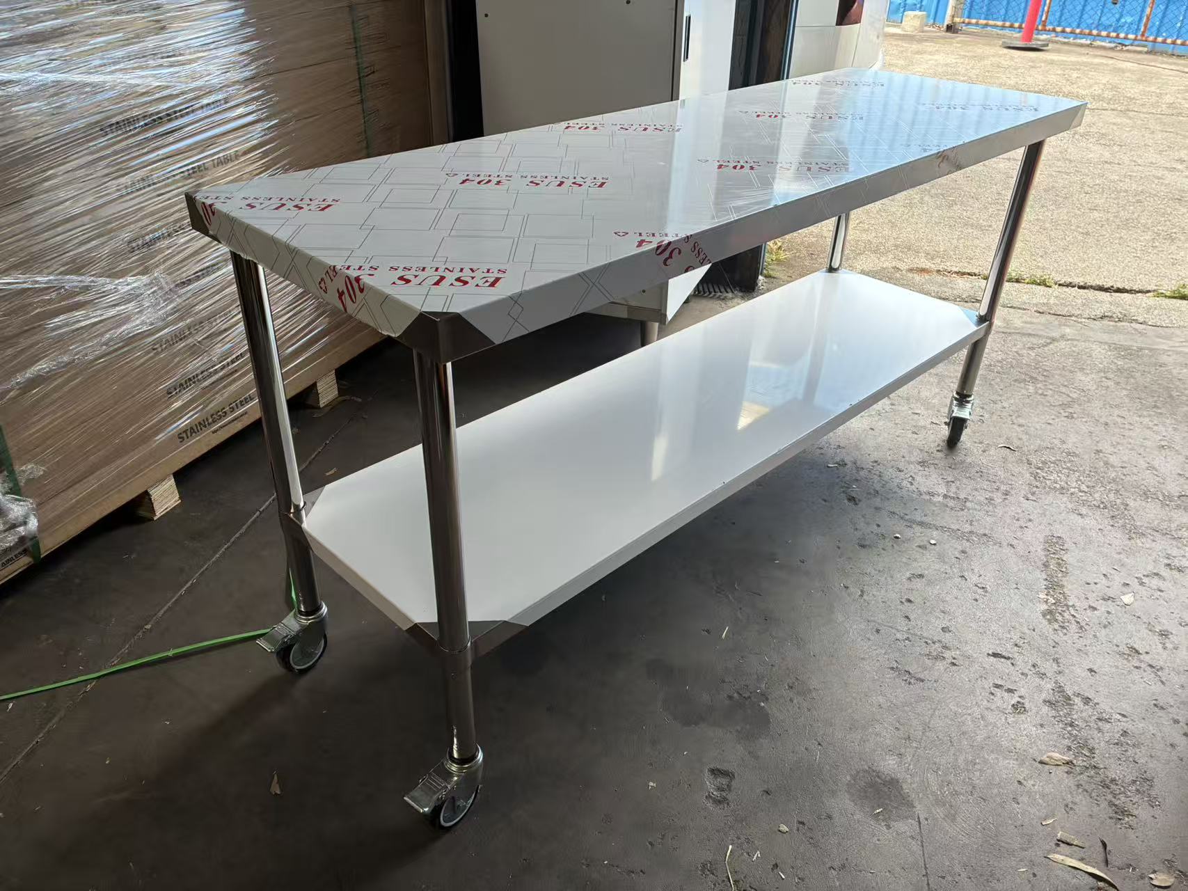 Wheels Set (4 x Lockable Wheels) for Benches, Sinks and Racks EZ Stainless Pty Ltd