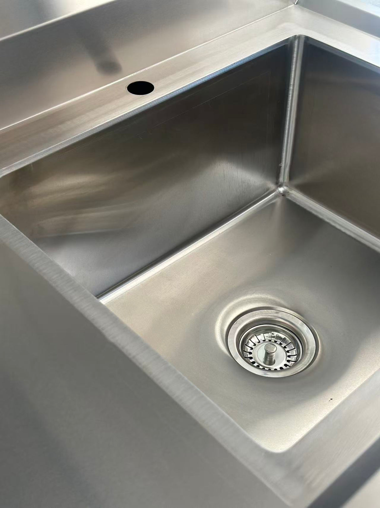 1200x600x900 Catering Sliding Door Cabinet, with 410x490x250 Single Bowl Sink. (Mixer not for sell) EZ Stainless Pty Ltd