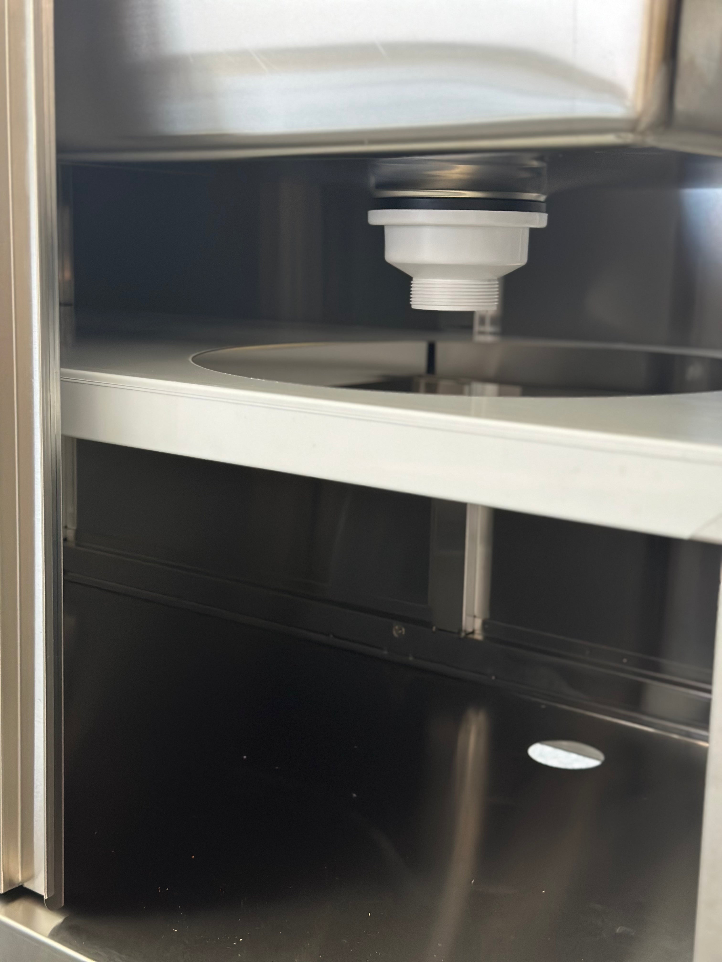 1200x600x900 Catering Sliding Door Cabinet, with 410x490x250 Single Bowl Sink. (Mixer not for sell) EZ Stainless Pty Ltd