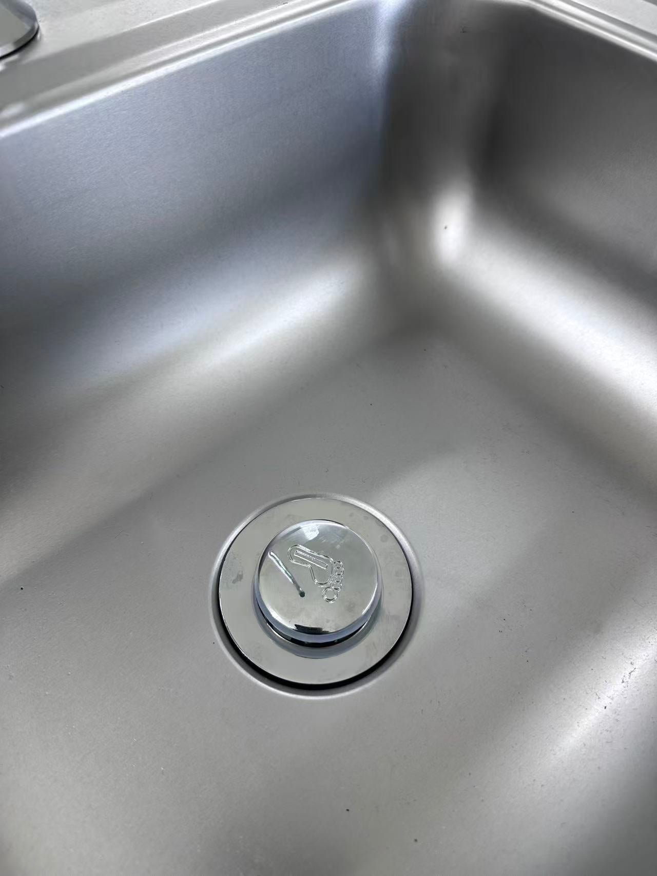 Wall Mount Knee Operate Basin Hand Wash Sink. 430(L) x380(D) x290(H) Hospital, WorkShop, Commercial Kitchen. EZ Stainless Pty Ltd