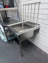 Mop Sinks (Wall mounted) SS304 1.2mm 610(L) x 530(D) x 600(H) Hospital, WorkShop, Commercial Kitchen. EZ Stainless Pty Ltd