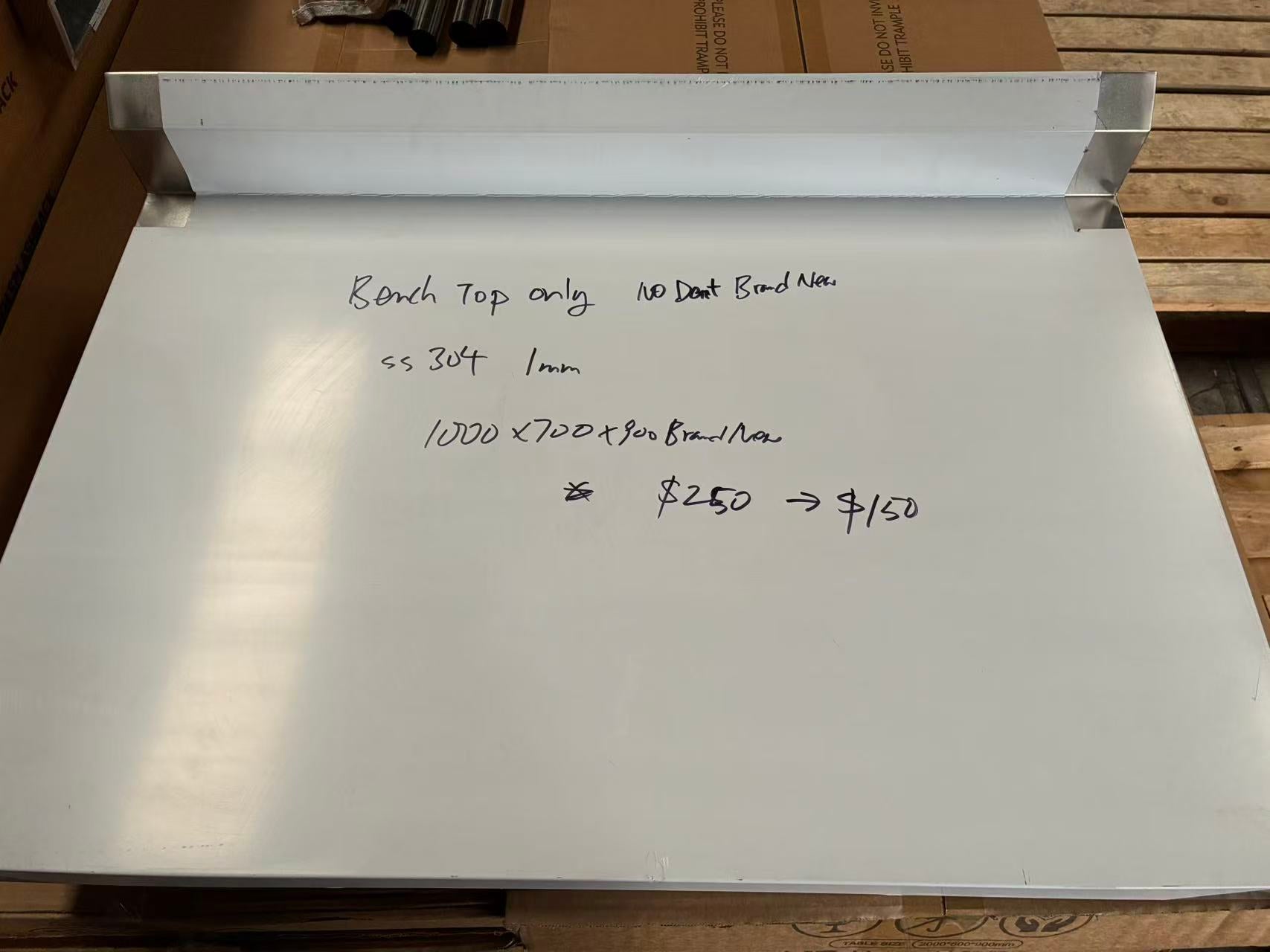 (#XD019) 1000x700x900 Bench Top Only EZ Stainless Pty Ltd