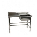 Commercial Stainless Steel Single Sink Bench 1200w x 600d x 900h mm (Sink at right) EZ Stainless Pty Ltd