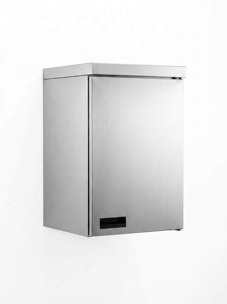 Wall Mount Cabinet with Single Hinged Door. 400(L) x 400(D) x 650(H) EZ Stainless Pty Ltd