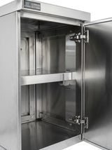 Wall Mount Cabinet with Single Hinged Door. 400(L) x 400(D) x 650(H) EZ Stainless Pty Ltd