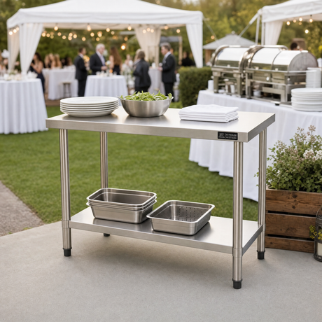 1200 x600 x900 Premium Range 1.2mm SS304 Heavy Duty Top Stainless Steel Benches EZ Stainless Pty Ltd