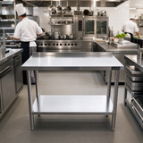 1200(L) x450(D) x900(H) Premium Range 1.2mm SS304 Heavy Duty Top Stainless Steel Benches EZ Stainless Pty Ltd