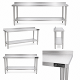 1500(L) x450(D) x900(H) Premium Range 1.2mm SS304 Heavy Duty Top Stainless Steel Benches EZ Stainless Pty Ltd