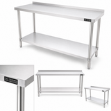 1500(L) x450(D) x900(H) Premium Range 1.2mm SS304 Heavy Duty Top Stainless Steel Benches EZ Stainless Pty Ltd