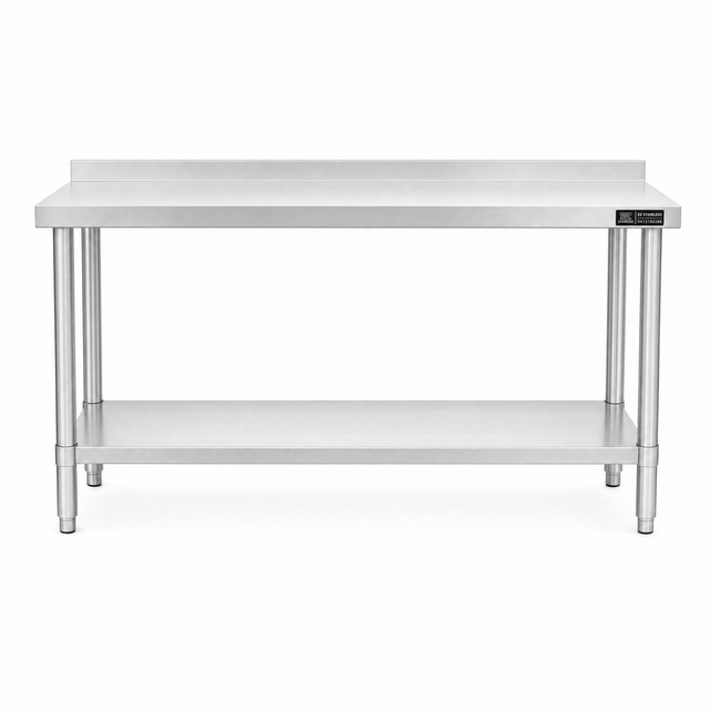 1500(L) x450(D) x900(H) Premium Range 1.2mm SS304 Heavy Duty Top Stainless Steel Benches EZ Stainless Pty Ltd