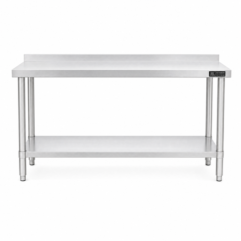 1500(L) x450(D) x900(H) Premium Range 1.2mm SS304 Heavy Duty Top Stainless Steel Benches