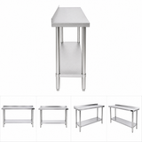 1500(L) x450(D) x900(H) Premium Range 1.2mm SS304 Heavy Duty Top Stainless Steel Benches EZ Stainless Pty Ltd
