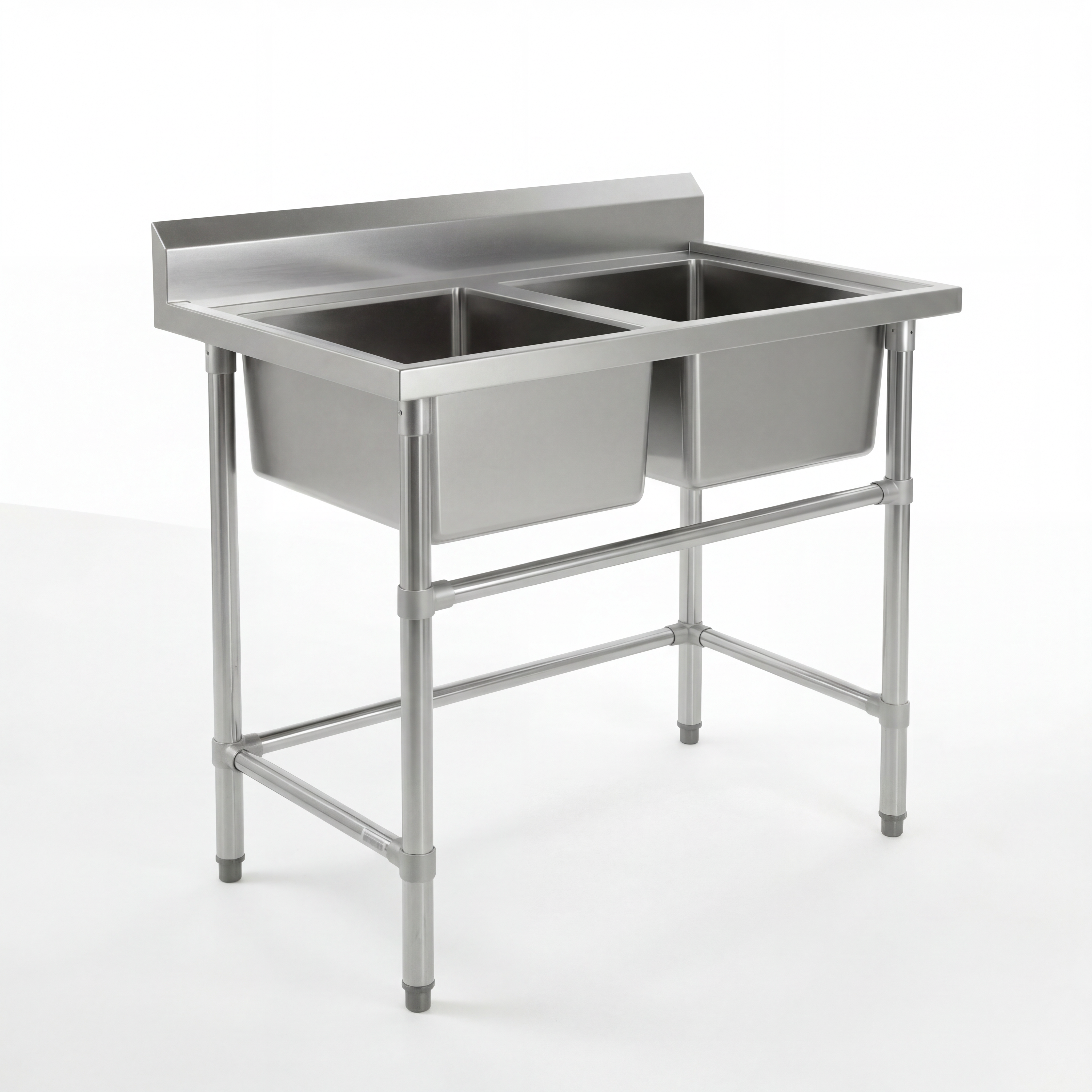 Commercial Stainless Steel Double Sink 1200w x 600d x 900h mm EZ Stainless Pty Ltd