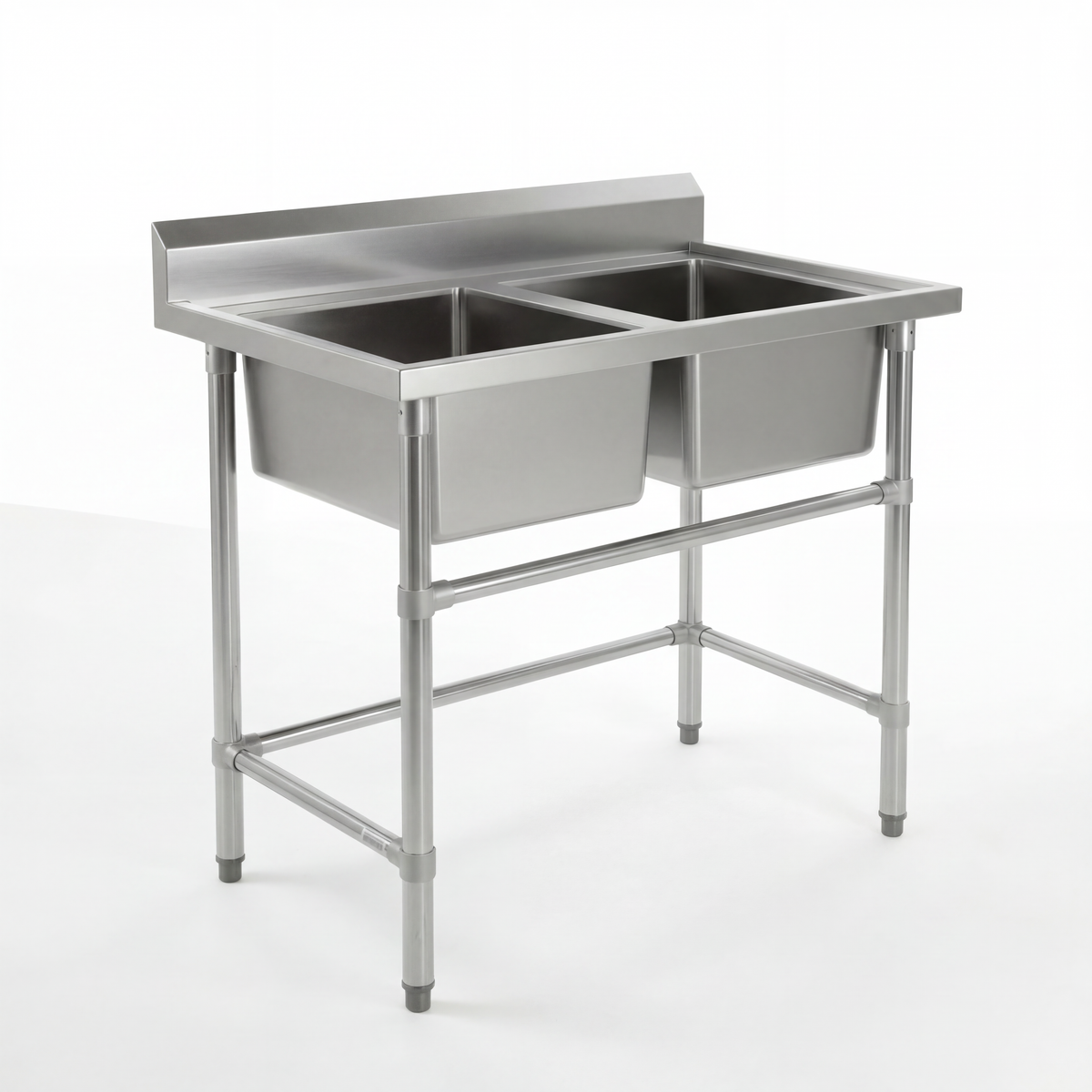 Commercial Stainless Steel Double Sink 1200w x 600d x 900h mm EZ Stainless Pty Ltd