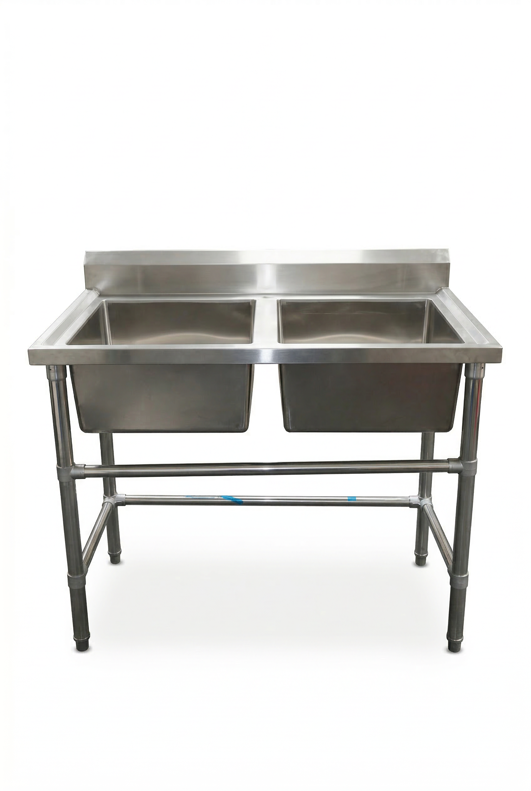 Commercial Stainless Steel Double Sink 1200w x 600d x 900h mm EZ Stainless Pty Ltd