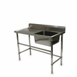 Commercial Stainless Steel Single Sink Bench 1200w x 600d x 900h mm (Sink at right) EZ Stainless Pty Ltd