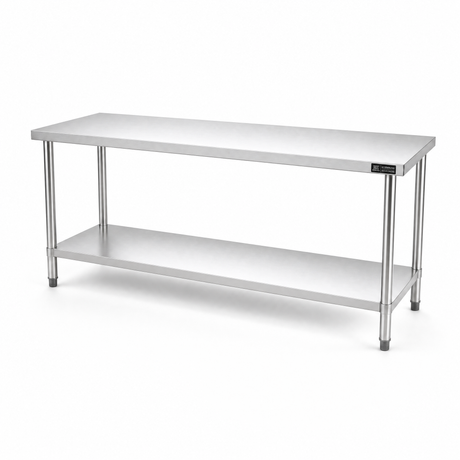 2000 x700 x900 Premium Range 1.2mm SS304 Heavy Duty Top Stainless Steel Benches EZ Stainless Pty Ltd