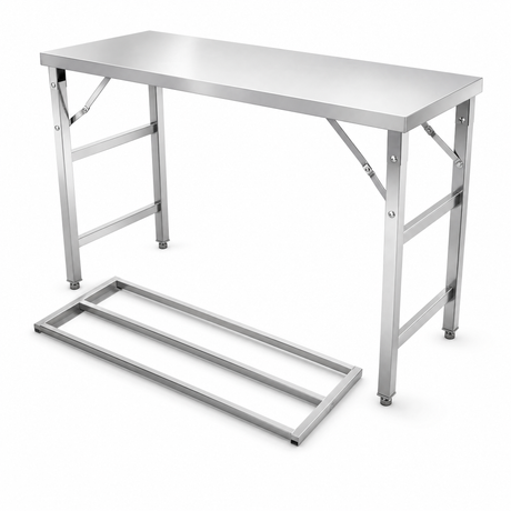 1500x600x900 Heavy Duty Foldable Stainless steel bench (Free Middle Pipe Shelf) EZ Stainless Pty Ltd