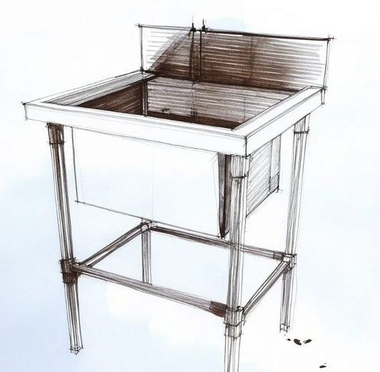 Single Centre Sink with 120mm Splash Back  700(L) x 700(D) x 900(H)