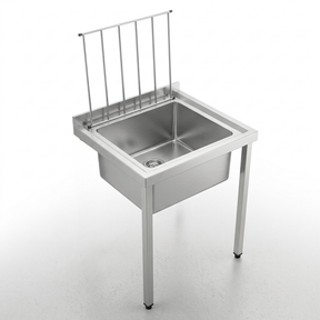Mop Sinks (Wall mounted) SS304 1.2mm 610(L) x 530(D) x 600(H) Hospital, WorkShop, Commercial Kitchen. EZ Stainless Pty Ltd
