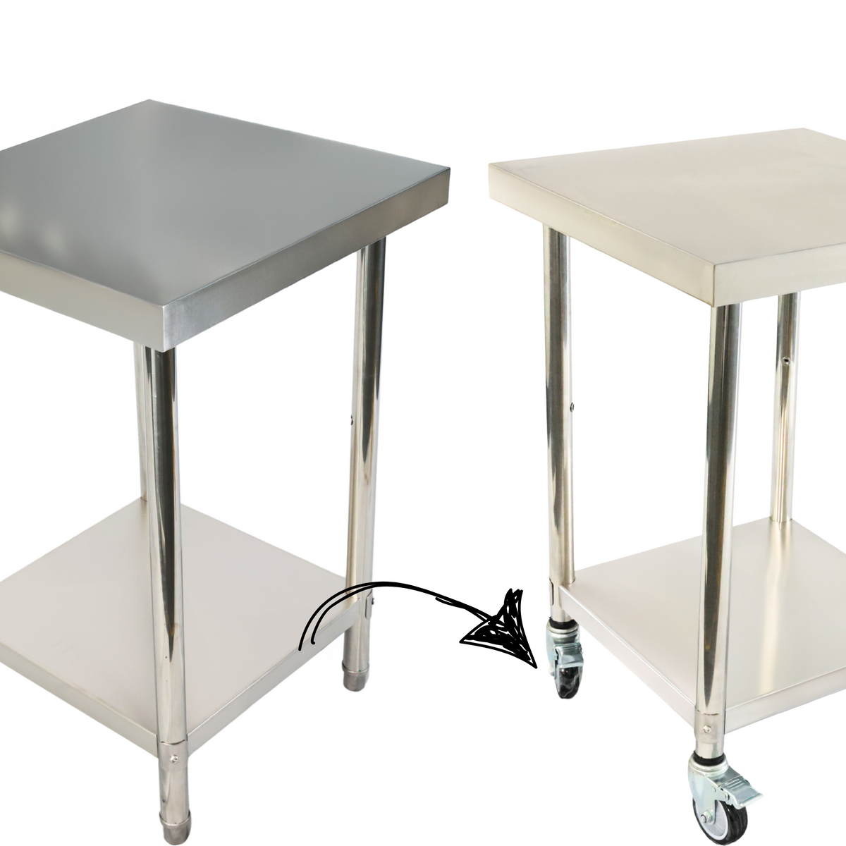 Heavy Duty Stainless Steel Lockable Wheels x4