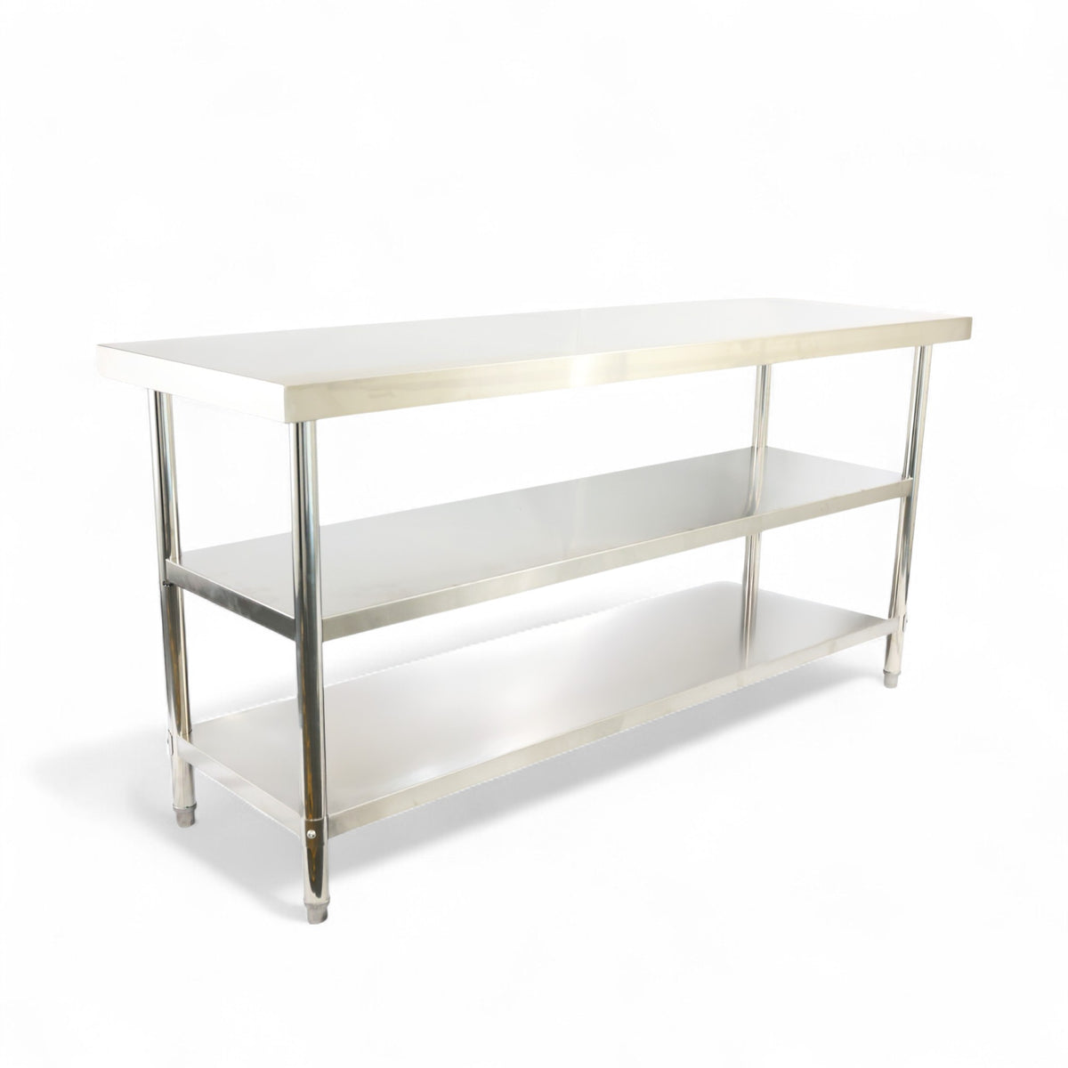2000(L) x700(D) x900(H) 3 Tier Stainless Steel (FLAT) Bench/ Worktable for Kitchen and Food Prep EZ Stainless