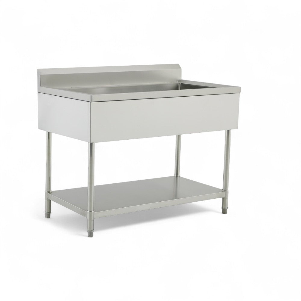 Mega Big Sink with 120mm Splash Back 1200(L) x 700(D) x 900(H) (Copy) EZ Stainless Pty Ltd