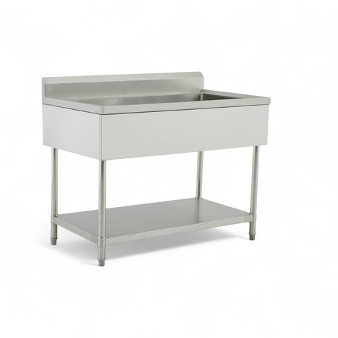 Mega Big Sink with 120mm Splash Back 1200(L) x 700(D) x 900(H) (Copy) EZ Stainless Pty Ltd