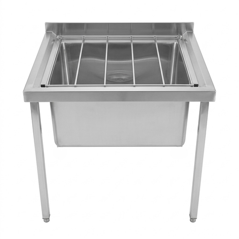 Mop Sinks (Wall mounted) SS304 1.2mm 610(L) x 530(D) x 600(H) Hospital, WorkShop, Commercial Kitchen. EZ Stainless Pty Ltd