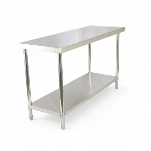 2000(L) x700(D) x900(H) 2 Tier Stainless Steel (FLAT) Bench/ Worktable for Kitchen and Food Prep EZ Stainless
