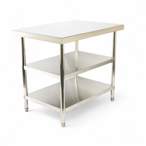 1200(L) x700(D) x900(H) 3 Tier Stainless Steel (FLAT) Bench/ Worktable for Kitchen and Food Prep EZ Stainless