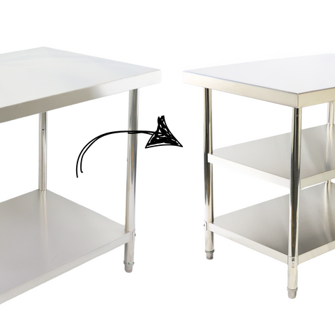 Add-on Stainless Steel Bottom Shelf EZ Stainless Pty Ltd