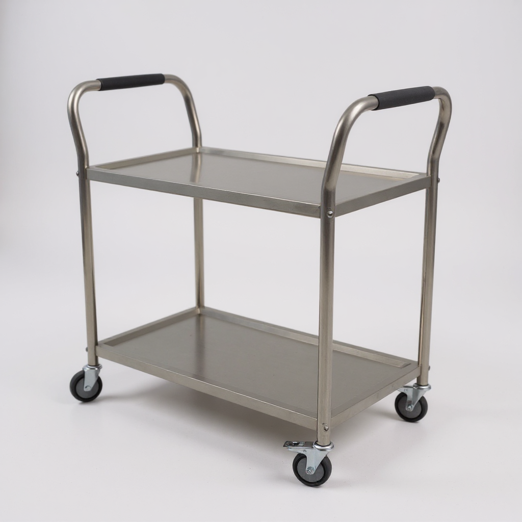 Stainless Steel Catering Trolley (2-Tier) 1000x500x900 EZ Stainless Pty Ltd