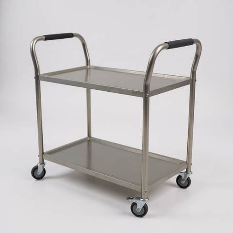 Stainless Steel Catering Trolley (2-Tier) 1000x500x900 EZ Stainless Pty Ltd