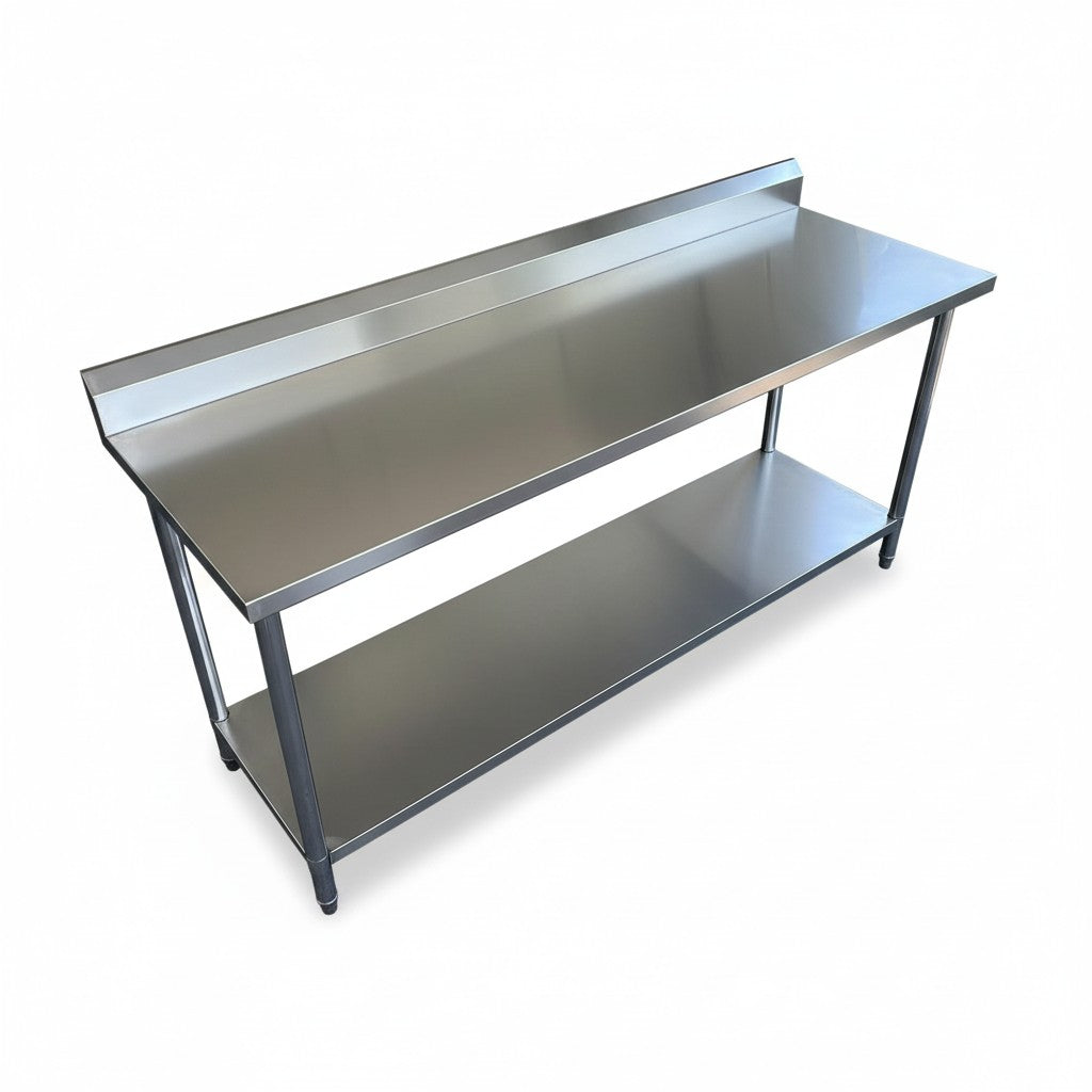 2000 x700 x900 (Splash back) Premium Range 1.2mm SS304 Heavy Duty Top Stainless Steel Benches EZ Stainless Pty Ltd