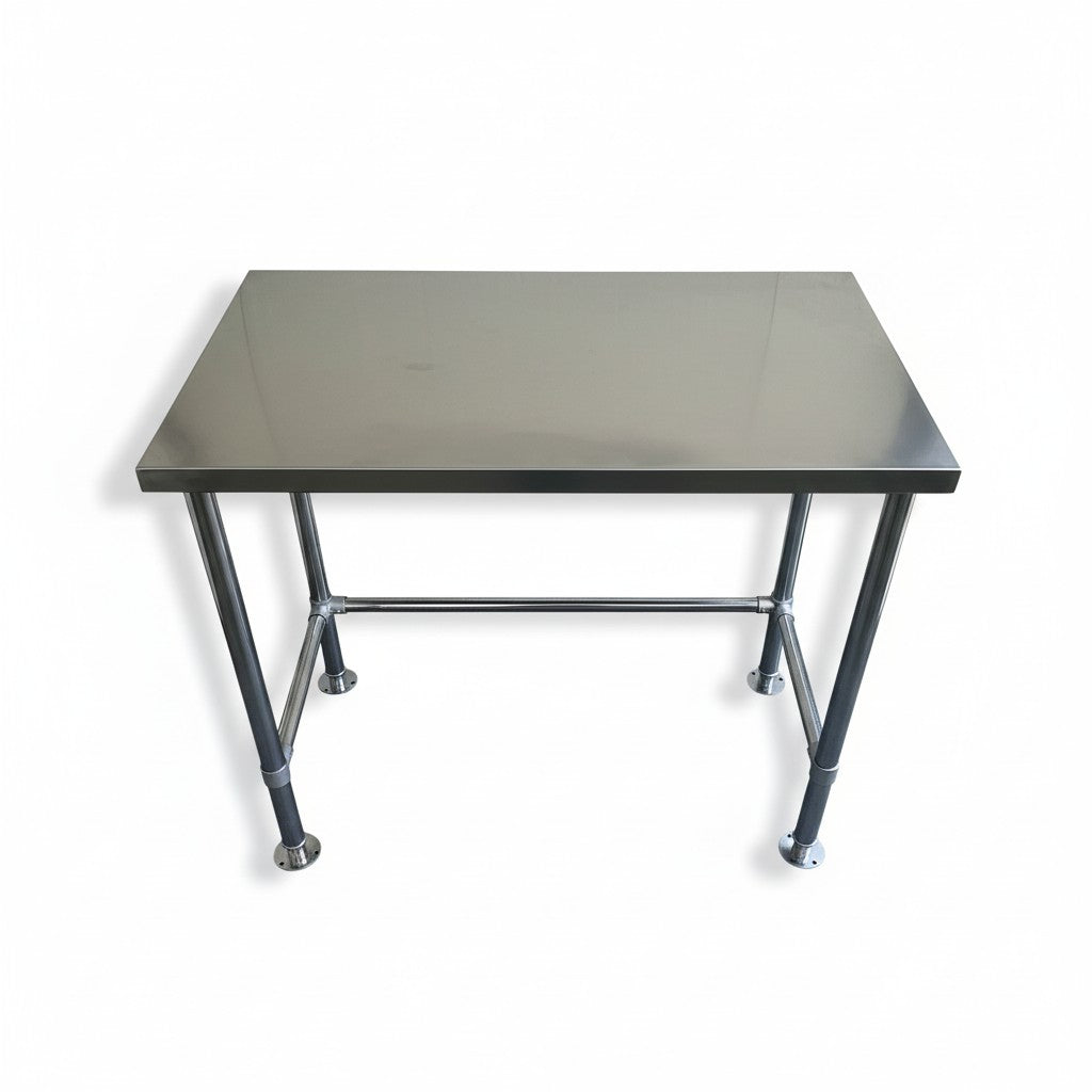 Single Tier Bench For Under Fridge, With reinforcement system + Screw down feet (4 Sizes) EZ Stainless Pty Ltd