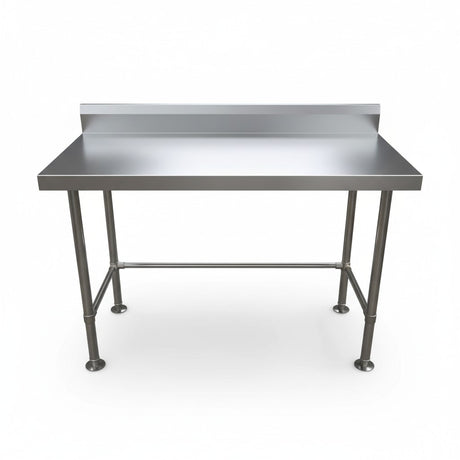 Single Tier Bench For Under Fridge with splash back, With reinforcement system + Screw down feet (4 Sizes) EZ Stainless Pty Ltd