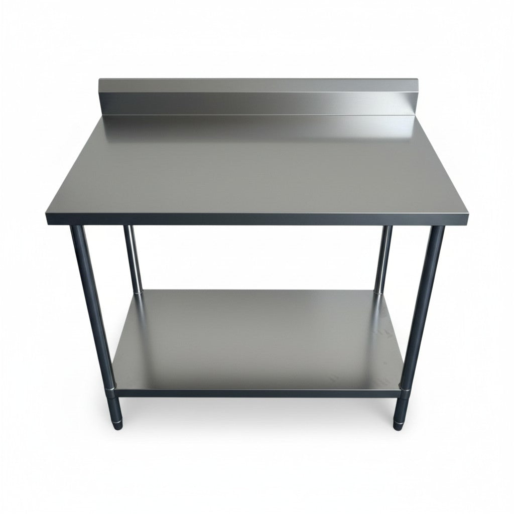 1800 x700 x900 (Splash back) Premium Range 1.2mm SS304 Heavy Duty Top Stainless Steel Benches EZ Stainless Pty Ltd
