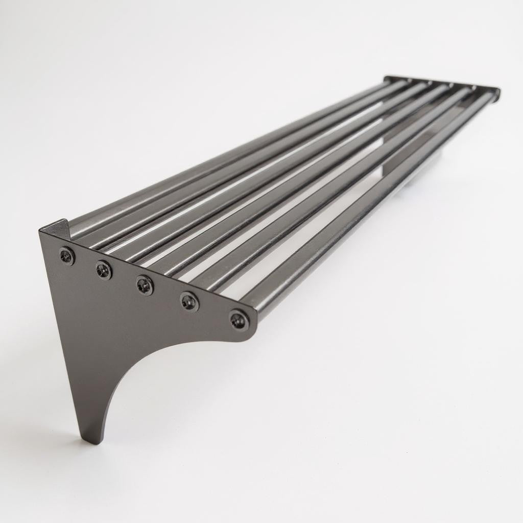 Wall Mounted Shelf - PIPE SHELF 1200(L) x 300(D) EZ Stainless Pty Ltd