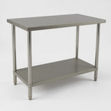 1219 x610 x900 340KG Premium Range 1.5mm SS304 Heavy Duty Top Stainless Steel Benches EZ Stainless Pty Ltd