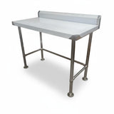 Single Tier Bench For Under Fridge with splash back, With reinforcement system + Screw down feet (4 Sizes) EZ Stainless Pty Ltd