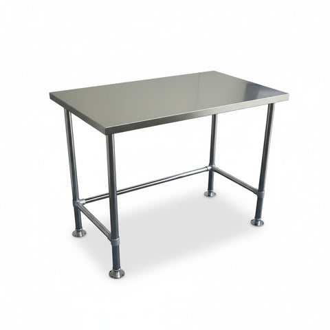 Single Tier Bench For Under Fridge, With reinforcement system + Screw down feet (4 Sizes) EZ Stainless Pty Ltd