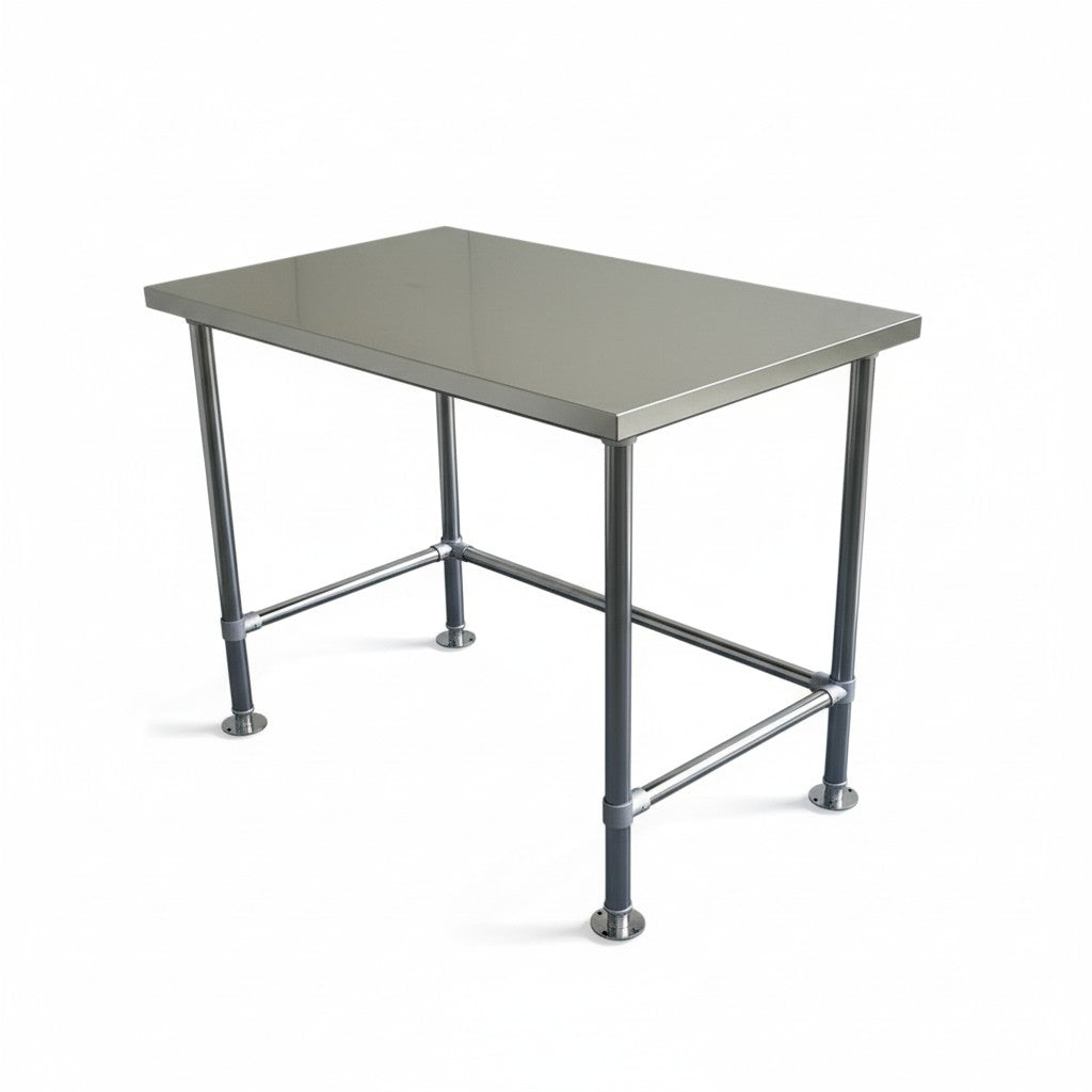 Single Tier Bench For Under Fridge, With reinforcement system + Screw down feet (4 Sizes) EZ Stainless Pty Ltd