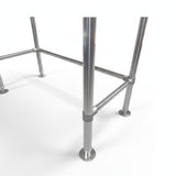 Single Tier Bench For Under Fridge with splash back, With reinforcement system + Screw down feet (4 Sizes) EZ Stainless Pty Ltd