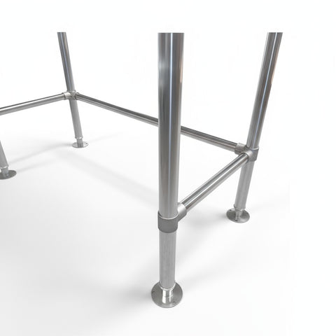 Single Tier Bench For Under Fridge, With reinforcement system + Screw down feet (4 Sizes) EZ Stainless Pty Ltd