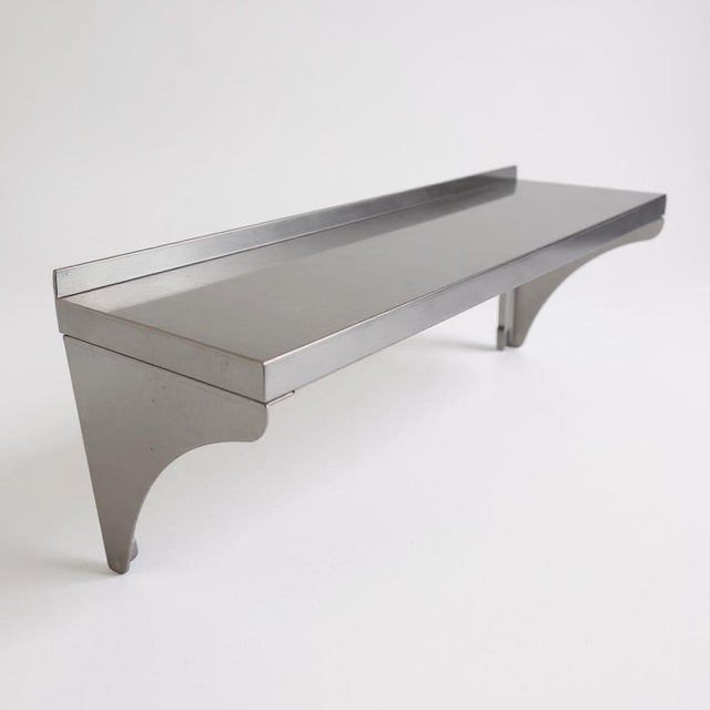 Wall Mounted Shelf - SOLID SHELF 1800(L) x 300(D) with splash back EZ Stainless Pty Ltd